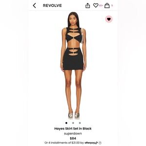 Superdown Hayes Skirt Set, size XS. NWOT, includes both top and skirt